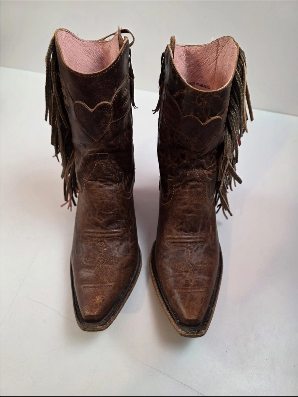 Junk Gypsy by Lane Women's Brown Fringe Leather Cowboy Boots